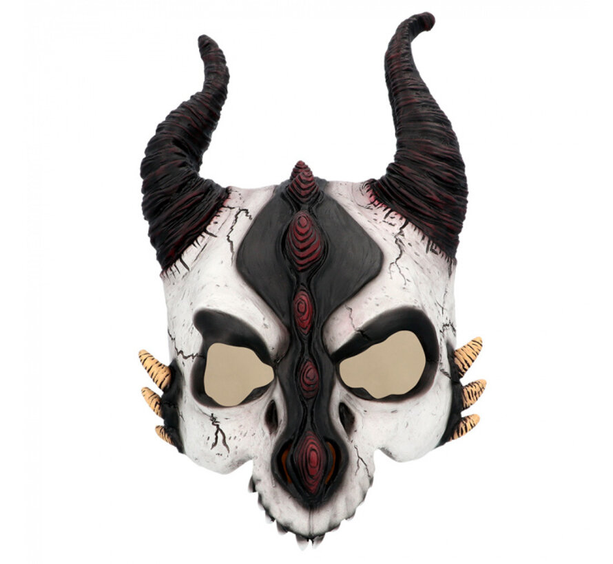 Latex Halfmasker Demon Drakenschedel