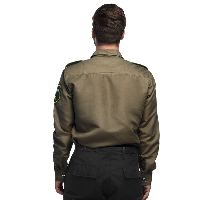 Army Officier Leger Shirt - Heren