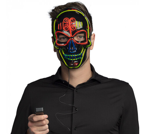 Halloween Schedel Led-masker Neon