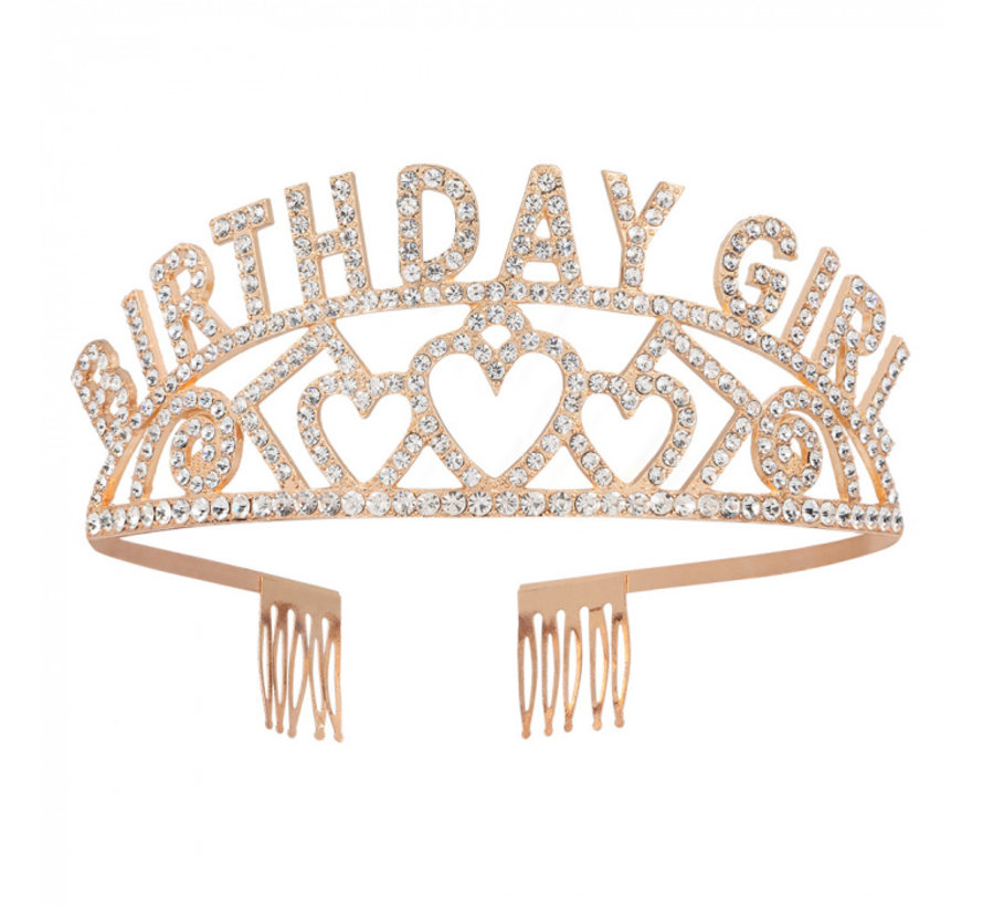 Metalen tiara Birthday Girl