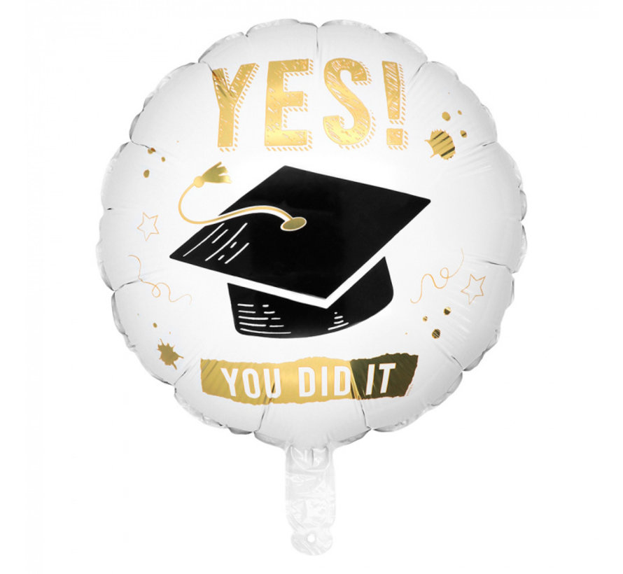 Folieballon "YES YOU DID IT'