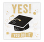 Set 20 Papieren servetten "YES! YOU DID IT"