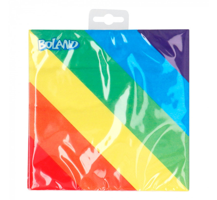 Regenboog Papieren servetten - set 20