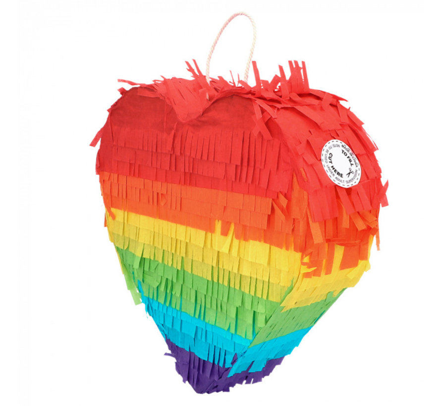 Regenboog Mini piñata Hart