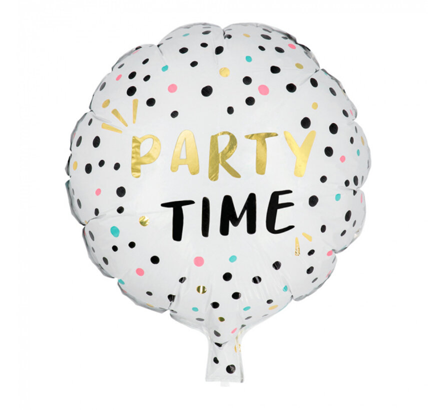 Folieballon "Party Time" dubbelzijdige print