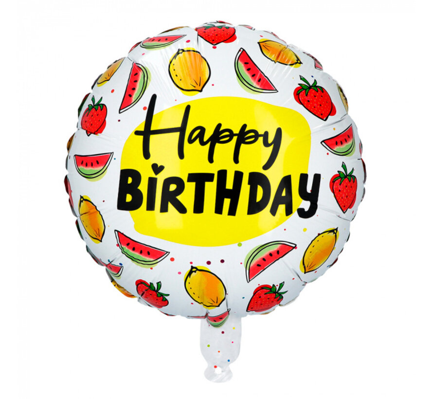 Folieballon Fruit "Happy Birthday"