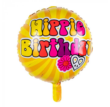 Folieballon "Hippie Birthday"