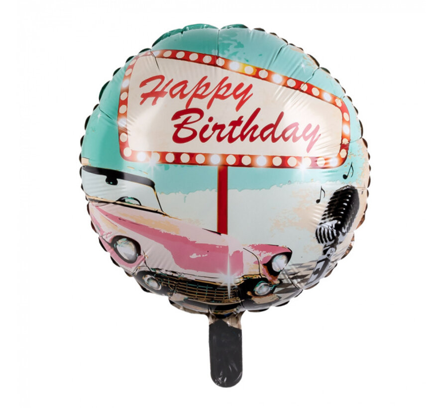 Folieballon Rock 'N Roll "Happy Birthday"