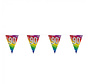 Folievlaggenlijn Regenboog cijfer '90'