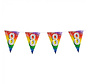 Folievlaggenlijn Regenboog cijfer '8'