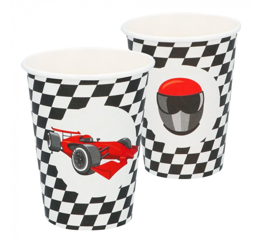 Papieren bekertjes Racing Set 10