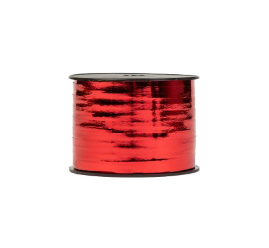 Metallic krullint  rood 250M X 5MM