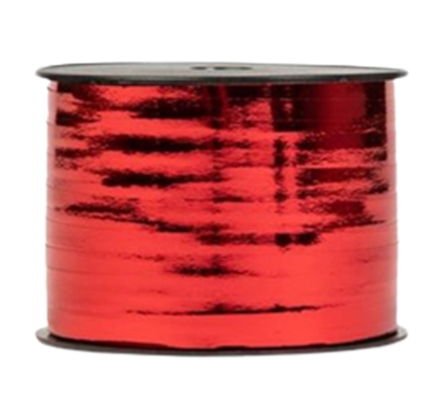 Metallic krullint  rood 250M X 5MM