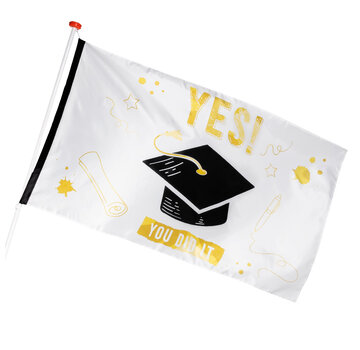 Geslaagd vlag "YES! YOU DID IT"