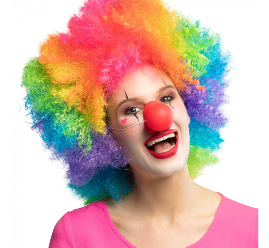 Toeterende clownsneus rood