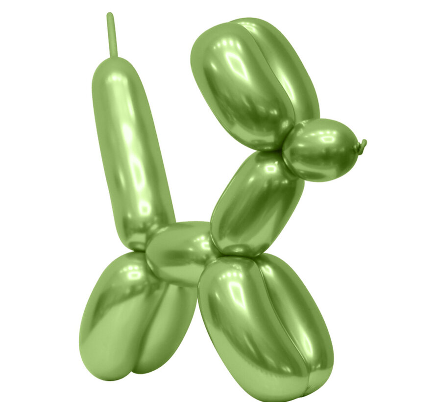 100 Chroom Modelleerballonnen licht groen