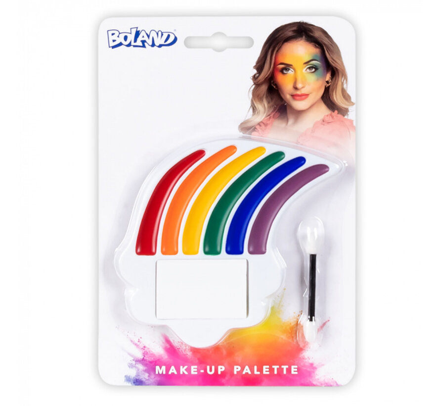 Onderdrukken Verhogen Varen Regenboog Make-up Schmink Set 6 kleuren - Partycorner.nl