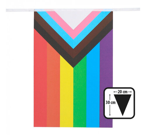 Papieren vlaggenlijn Progress LGBTQ+
