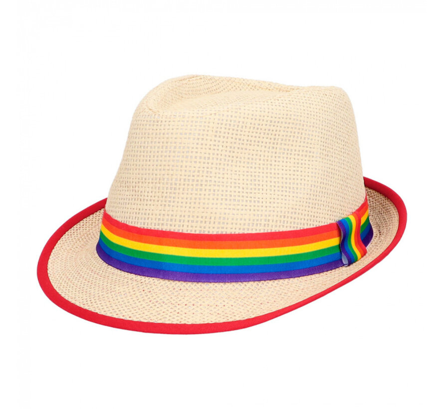 Pride Strohoed Regenboog unisex