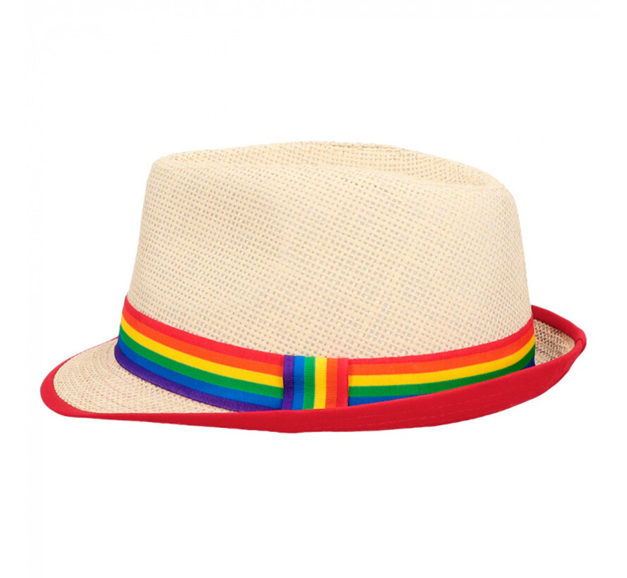 Pride Strohoed Regenboog unisex