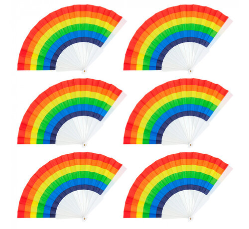 set 6 Waaiers Gay Pride LGBTQ+