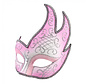 Venetiaans Oogmasker roze / zilver