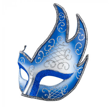 Venetiaans Oogmasker blauw