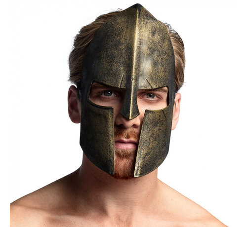Gezichtsmasker Spartaan Goud volwassenen