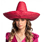 Mexicaanse Sombrero Hoed rood