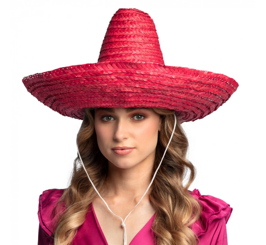 Mexicaanse Sombrero Hoed rood