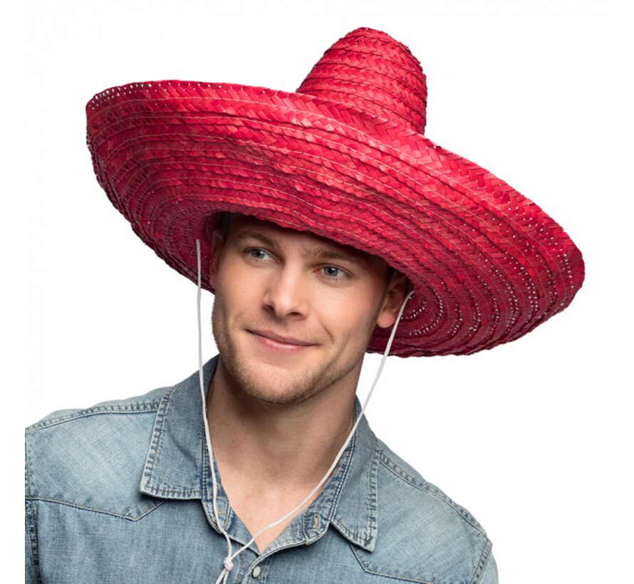 Mexicaanse Sombrero Hoed rood