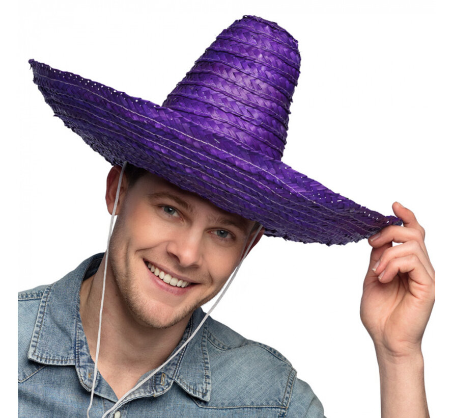 Mexicaanse sombrero hoed paars