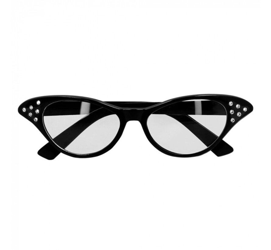 Partybril jaren 50s zwart