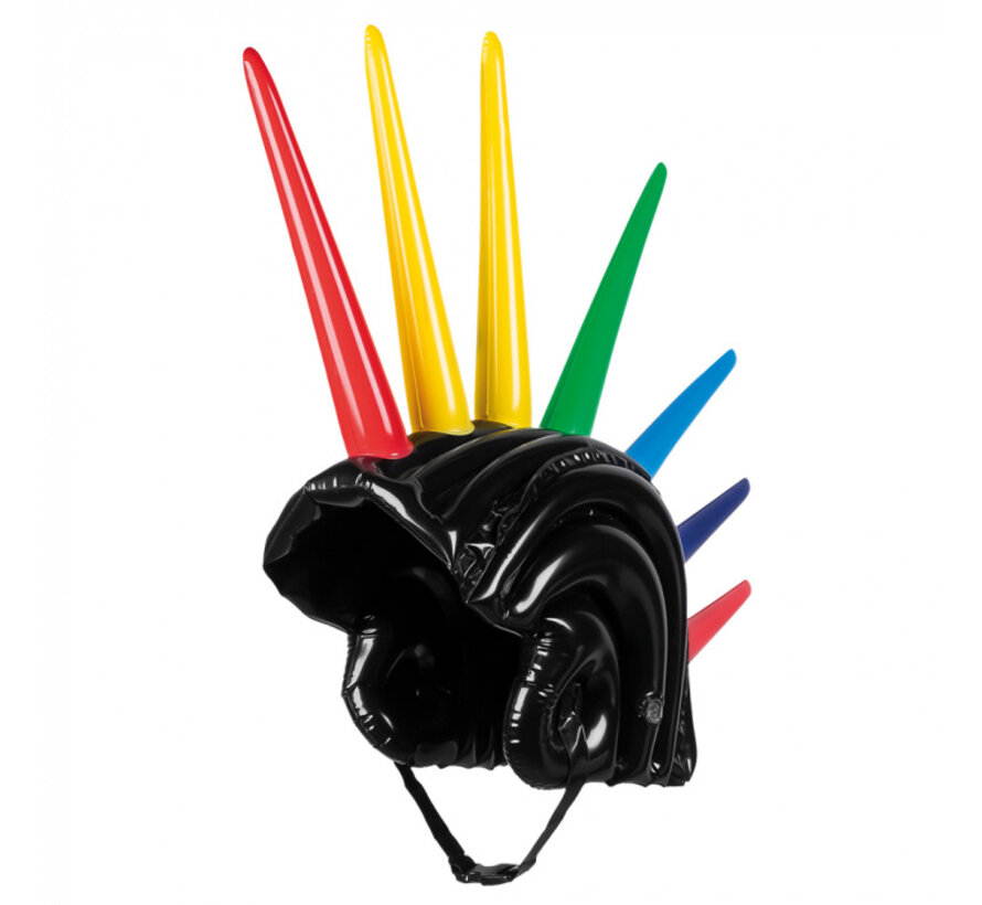 Opblaasbare Spike Helm regenboog 52cm