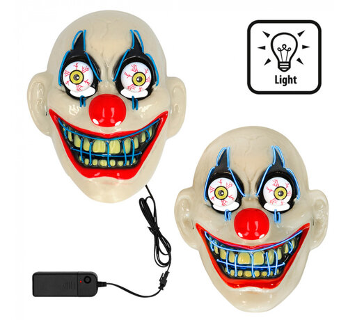 Verlichte led masker horror clown