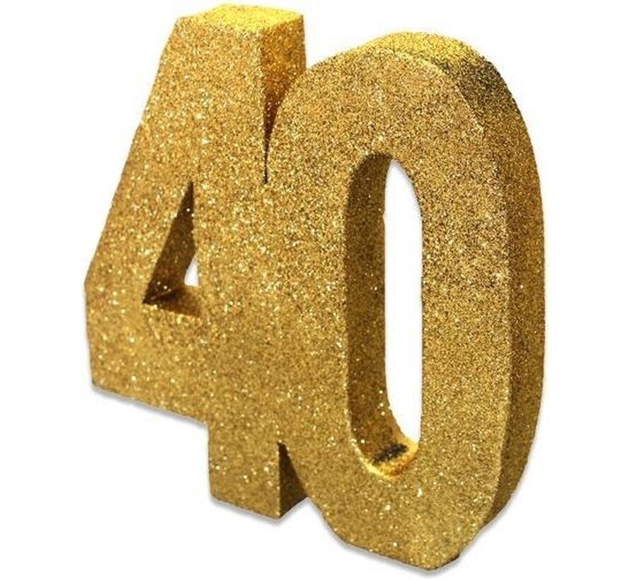 Verjaardag tafeldecoratie goud 40