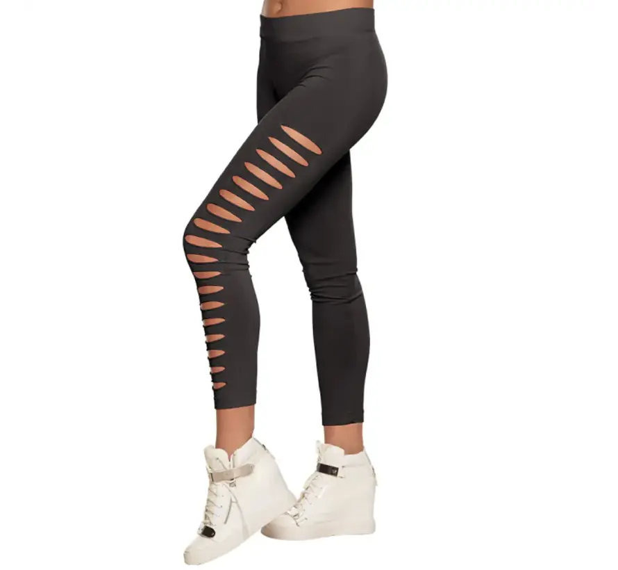 Legging Zwart met gaten