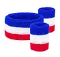 Zweetbandjes Franse nationale 3 kleur set