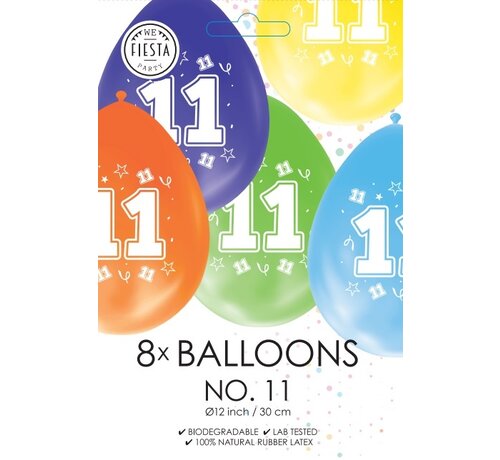 Ballonnen 11 jaar verjaardag