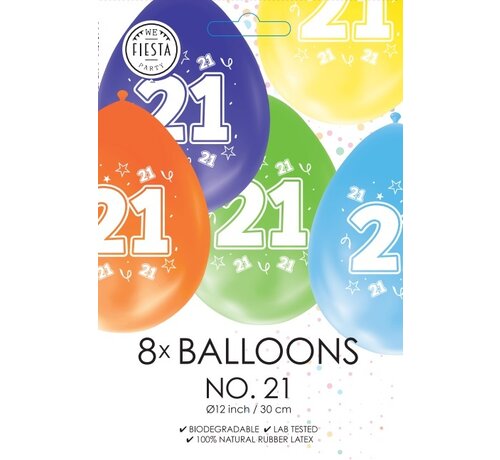 Ballonnen 21 jaar verjaardag