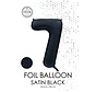 folieballon cijfer 7 mat zwart metallic