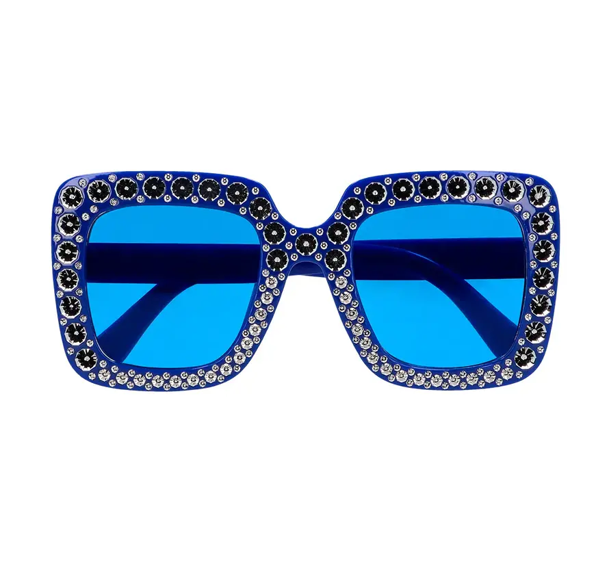 Bling bling partybril blauw