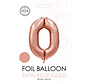 folieballon cijfer 0 mat goud metallic