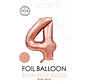 folieballon cijfer 4 mat goud metallic