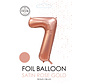 folieballon cijfer 7 mat goud metallic
