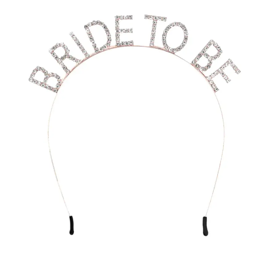 Tiara bride to be rosé goud