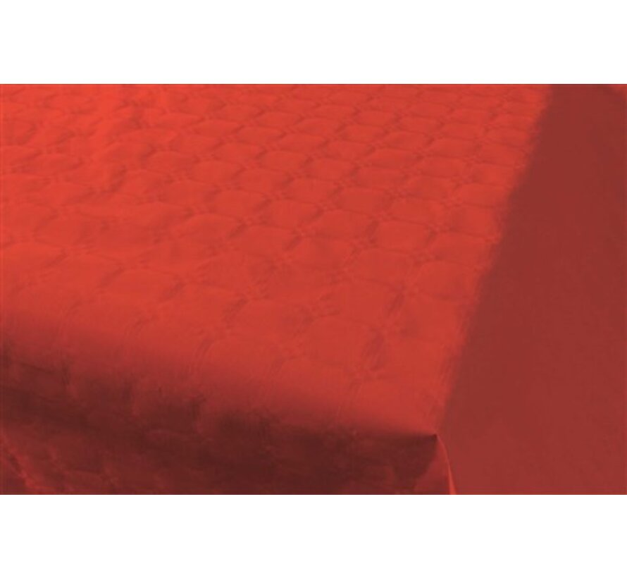 Rood papieren tafelkleed op rol - 800x118cm