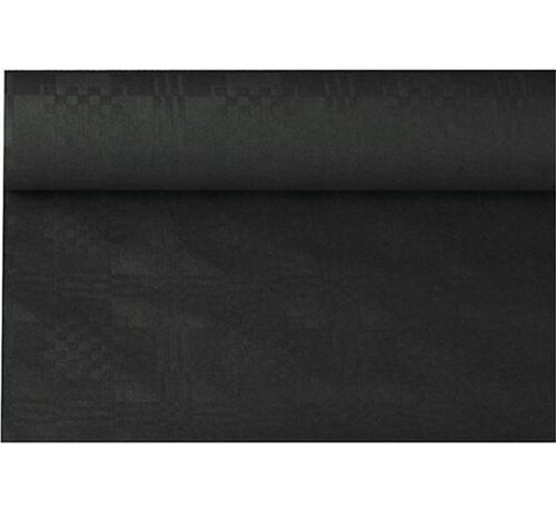 Zwart papieren tafelkleed 800 x 118 cm op rol