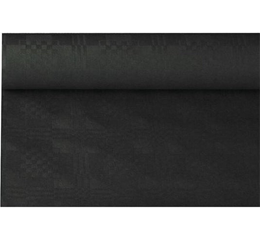 Zwart papieren tafelkleed 800 x 118 cm op rol