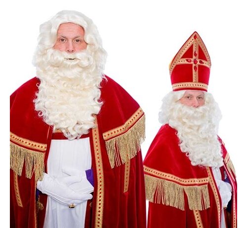 Sinterklaas baardstel met vaste snor